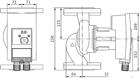 Циркуляционный насос Wilo Yonos MAXO 40/0,5-12