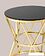Журнальный столик Stool Group Вива 50x50 EET-080-TG (стекло черное/сталь золото)