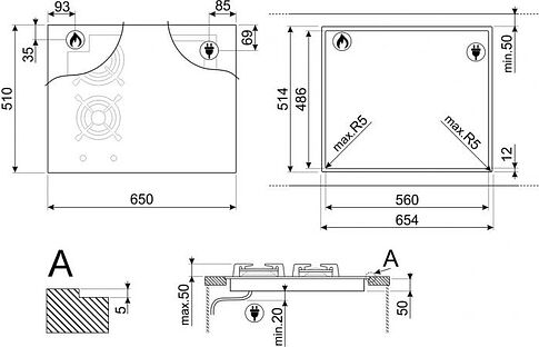 Варочная панель Smeg PM3643D