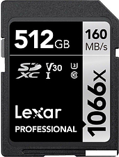 Карта памяти Lexar Professional 1066x SDXC LSD1066512G-BNNNG 512GB