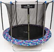 Батут Calviano Smile 252 см-8FT INSIDE с внутренней сеткой складной Батут Calviano Smile 252 см-8FT INSIDE с внутренней сеткой складной