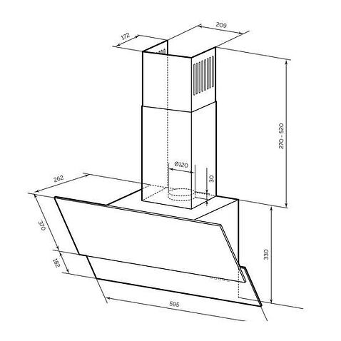 Кухонная вытяжка LEX Mera 600 (белый)