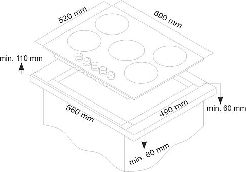 Варочная панель Simfer H70W51O517