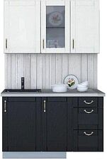 Готовая кухня Интерлиния Мила Крафт 1.3 Б (дуб английский/дуб полярный)