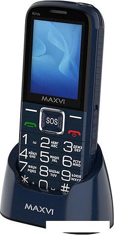 Кнопочный телефон Maxvi B21ds (синий)