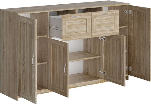 Тумба Mio Tesoro Сириус 4 двери и 2 ящика 156x95 2.02.03.300.3 (дуб сонома)