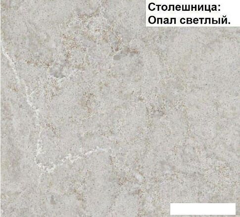 Угловая кухня Интерлиния Мила Матте 1.5x3.6 Б левая (белый/мята/опал светлый)