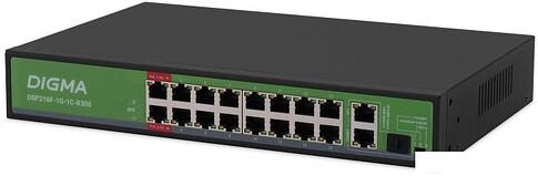 Неуправляемый коммутатор Digma DSP216F-1G-1C-R300