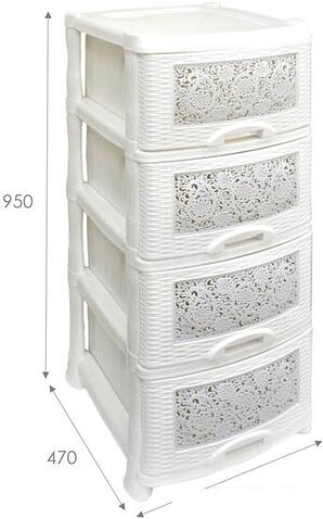 Комод Violet Ажур 035426 (белый)