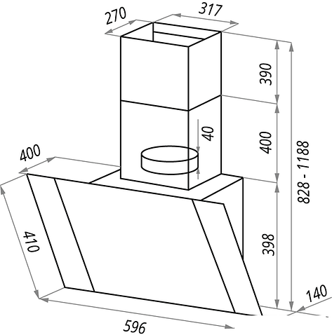Кухонная вытяжка MAUNFELD Medway 60 (черный)