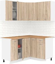 Готовая кухня Кортекс-мебель Корнелия Лира 1.5x1.3 (дуб сонома/дуб бунратти)