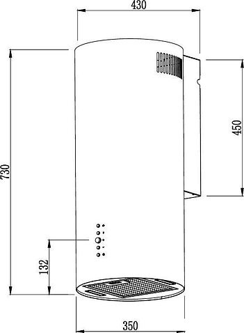 Кухонная вытяжка Weissgauff Gracia 70 BL