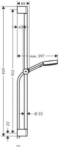 Душевой гарнитур Hansgrohe Pulsify Select 105 3jet Relaxation 24170670 (черный матовый)