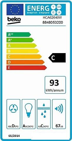 Кухонная вытяжка BEKO HCA 62640W