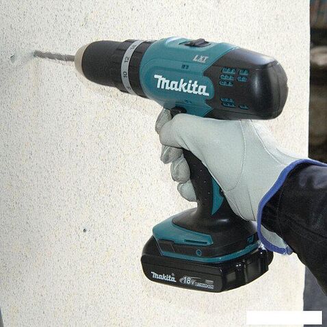 Ударная дрель-шуруповерт Makita DHP453RTJ (с 2-мя АКБ, кейс)