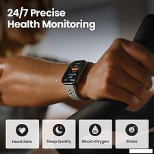 Умные часы Amazfit Bip 6 (титановый, с светло-серым силиконовым ремешком) Умные часы Amazfit Bip 6 (титановый, с светло-серым силиконовым ремешком)