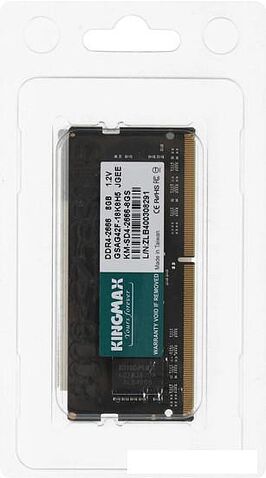 Оперативная память Kingmax 8ГБ DDR4 SODIMM 2666 МГц KM-SD4-2666-8GS