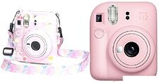 Фотоаппарат Fujifilm Instax Mini 12 (розовый) + розовый чехол Sundays с ремнем Фотоаппарат Fujifilm Instax Mini 12 (розовый) + розовый чехол Sundays с ремнем