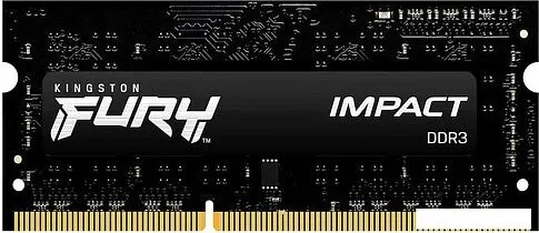Оперативная память Kingston FURY Impact 2x4GB DDR3 SODIMM PC3-14900 KF318LS11IBK2/8