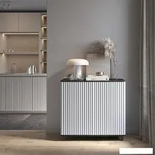 Тумба Shtabe Royal 5061 эко (белый/металл бруклин/черный)