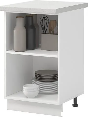 Шкаф напольный Mio Tesoro Альфа ШН 500 (белый/холст белый)