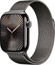 Умные часы Apple Watch Series 10 46 мм (титановый корпус, сланец/сланец, миланская петля M/L) Умные часы Apple Watch Series 10 46 мм (титановый корпус, сланец/сланец, миланская петля M/L)