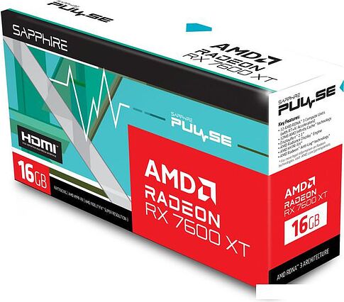 Видеокарта Sapphire Pulse Radeon RX 7600 XT 16GB 11339-04-20G