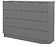 Комод Горизонт Нео 1050 4 ящика (серый графит)