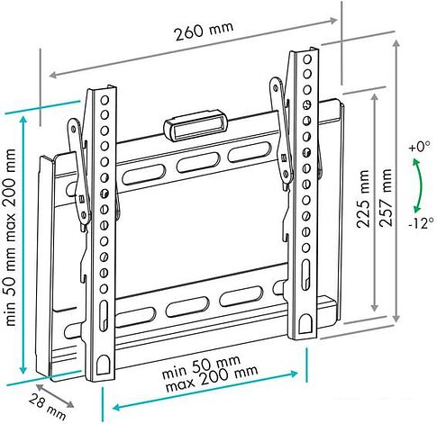 Кронштейн VLK TRENTO-36 (черный)