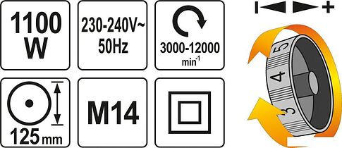 Угловая шлифмашина Yato YT-82101