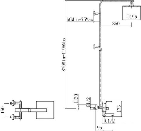 Душевая система Fashun A2420