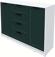 Тумба Интерлиния Концепт Тренд КТ-Т140 (белый платинум/изумруд)