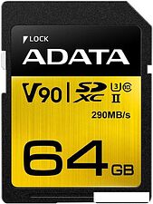 Карта памяти ADATA Premier ONE ASDX64GUII3CL10-C SDXC 64GB Карта памяти ADATA Premier ONE ASDX64GUII3CL10-C SDXC 64GB
