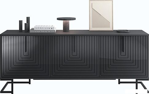 Тумба Involux Неаполь 212T100 (графит/черный глянец/черный)