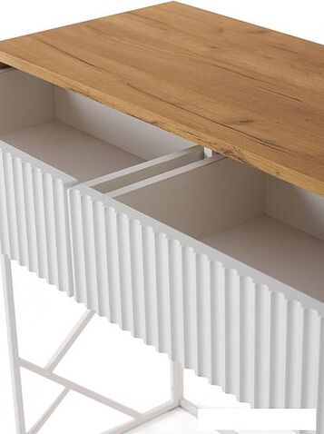 Консольный стол RasGar Грация 2 (белый/дуб сантана/белый