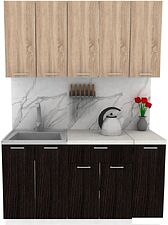 Готовая кухня ЭлиГард Lion 1.5 (дуб сонома/дуб марбург/королевский опал)