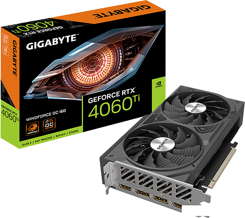 Видеокарта Gigabyte GeForce RTX 4060 Ti Windforce OC 16G GV-N406TWF2OC-16GD