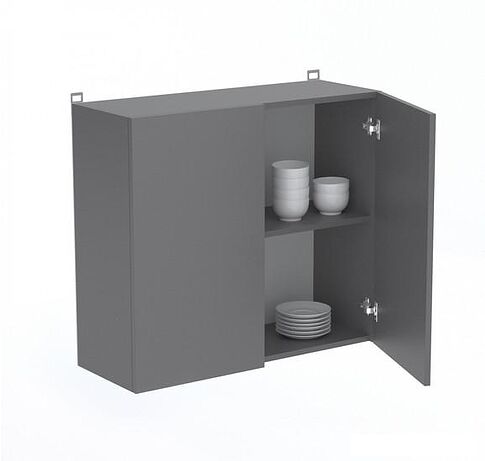 Шкаф навесной Артём-Мебель Мэри 800мм СН-114.205 (серый графит)