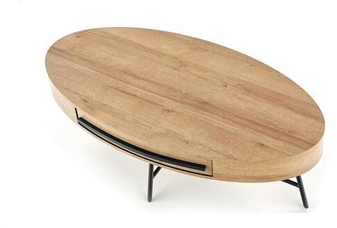 Журнальный столик Halmar Carolina 120x60x41 (дуб золотой/черный)