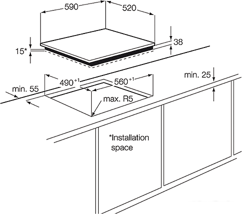 Варочная панель Electrolux EHF6140FOK