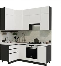 Готовая кухня ВерсоМебель Эко Премиум 1.2x2.0 левая (белый фасадный/ст. мрамор лацио) Готовая кухня ВерсоМебель Эко Премиум 1.2x2.0 левая (белый фасадный/ст. мрамор лацио)