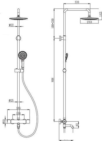 Душевая система  Esko STT1000