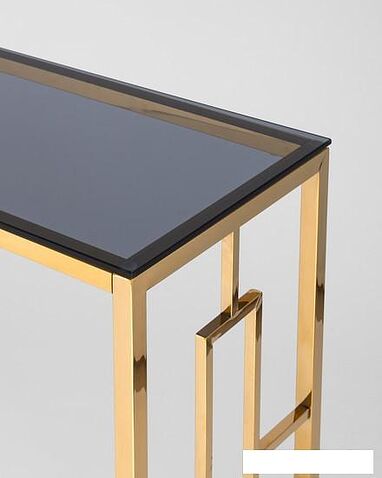 Консольный стол Stool Group Бруклин 115x30 ECST-013-TG-SK (стекло Smoke/сталь золото)