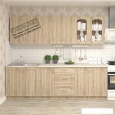 Готовая кухня Кортекс-мебель Корнелия Ретро 2.5 без столешницы (ясень белый) Готовая кухня Кортекс-мебель Корнелия Ретро 2.5 без столешницы (ясень белый)