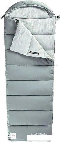 Спальный мешок Naturehike CNK2350WS023 M400 (серый, молния слева)