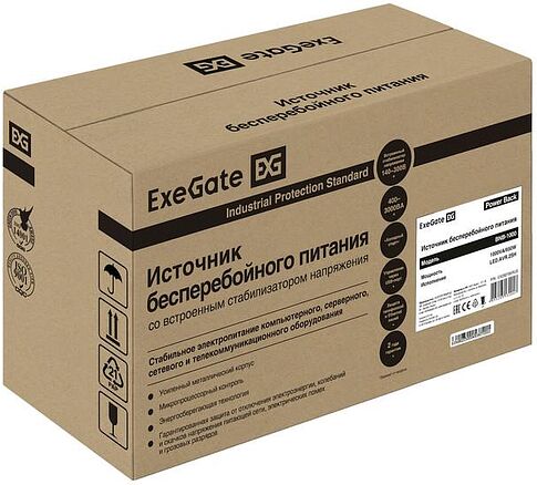 Источник бесперебойного питания ExeGate Power Back BNB-1000.LED.AVR.2SH EX292785RUS