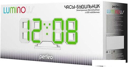 Радиочасы Perfeo Luminous PF-663 (белый/синий)