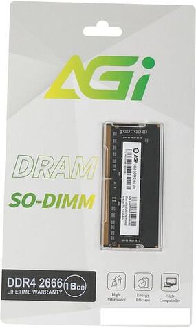 Оперативная память AGI SD138 16ГБ DDR4 SODIMM 2666 МГц AGI266616SD138