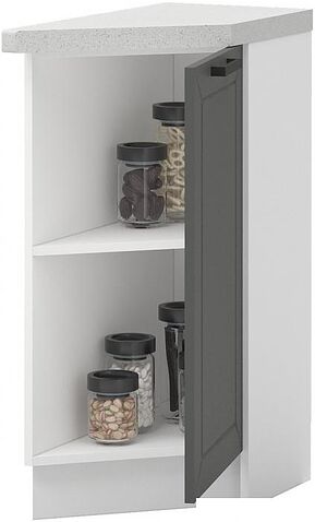 Шкаф напольный Mio Tesoro Альфа ШНТ 300 (белый/холст вулкан)