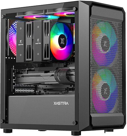 Корпус XASTRA A303M 3FRGB (черный)